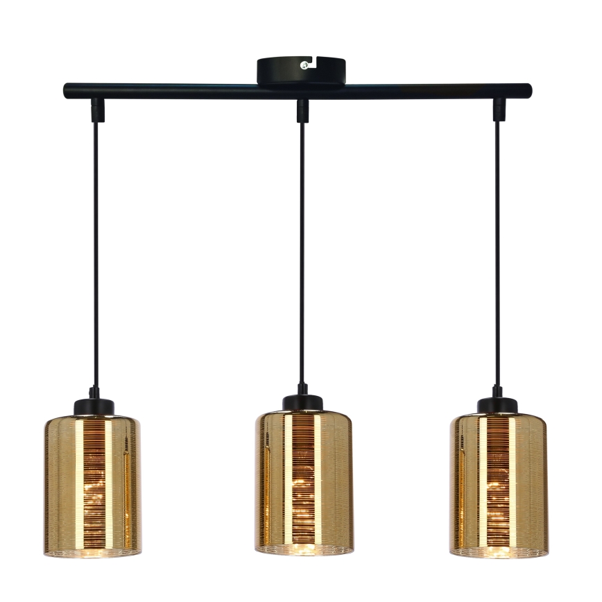 Lustra ar auklu COX 3xE27/60W/230V zelta
