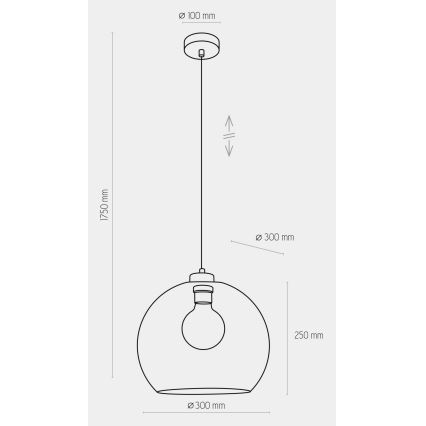 Lustra ar auklu CUBUS 1xE27/60W/230V