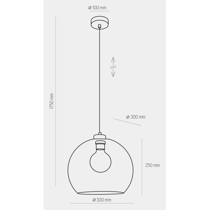 Lustra ar auklu CUBUS 1xE27/60W/230V