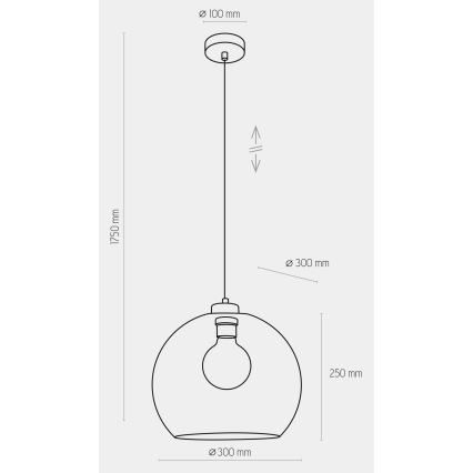 Lustra ar auklu CUBUS 1xE27/60W/230V