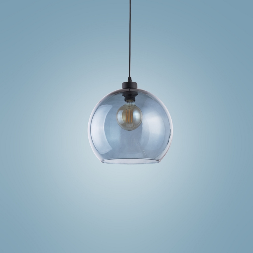 Lustra ar auklu CUBUS 1xE27/60W/230V zila