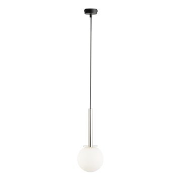 Lustra ar auklu DAISY 1xG9/12W/230V d. 14 cm spīdīgi hromēts/melna/balta