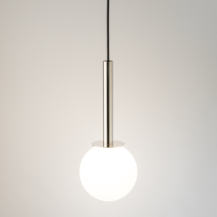 Lustra ar auklu DAISY 1xG9/12W/230V d. 14 cm spīdīgi hromēts/melna/balta