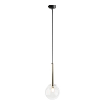 Lustra ar auklu DAISY 1xG9/12W/230V d. 14 cm spīdīgi hromēts/melna/caurspīdīga