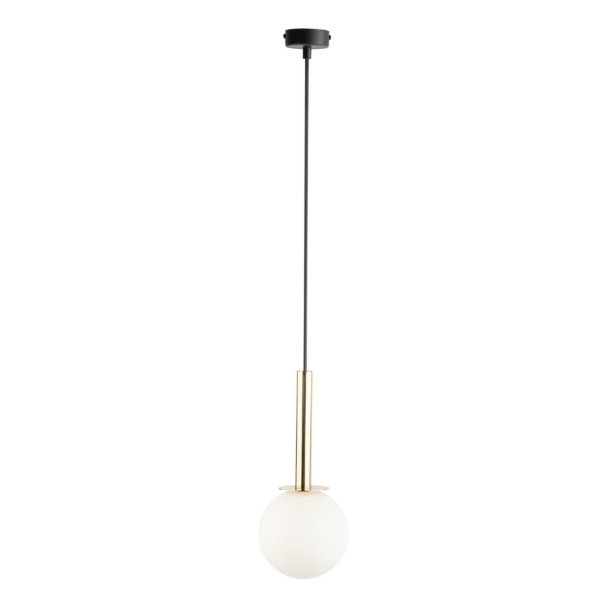 Lustra ar auklu DAISY 1xG9/12W/230V d. 14 cm zelta/melna/balta