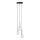 Lustra ar auklu DAISY 3xG9/12W/230V d. 27 cm spīdīgi hromēts/melna/balta