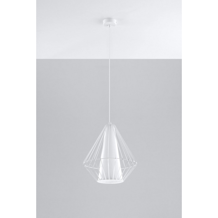 Lustra ar auklu DEMI 1xE27/60W/230V balts
