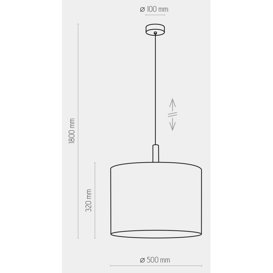 Lustra ar auklu DEVA 1xE27/25W/230V balta