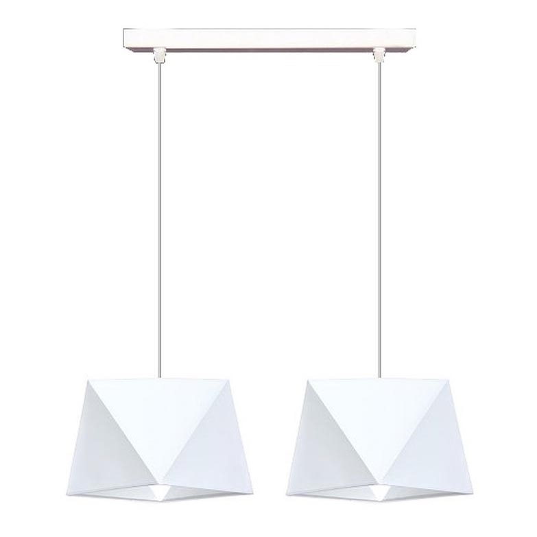 Lustra ar auklu DIAMENT 2xE27/60W/230V balts