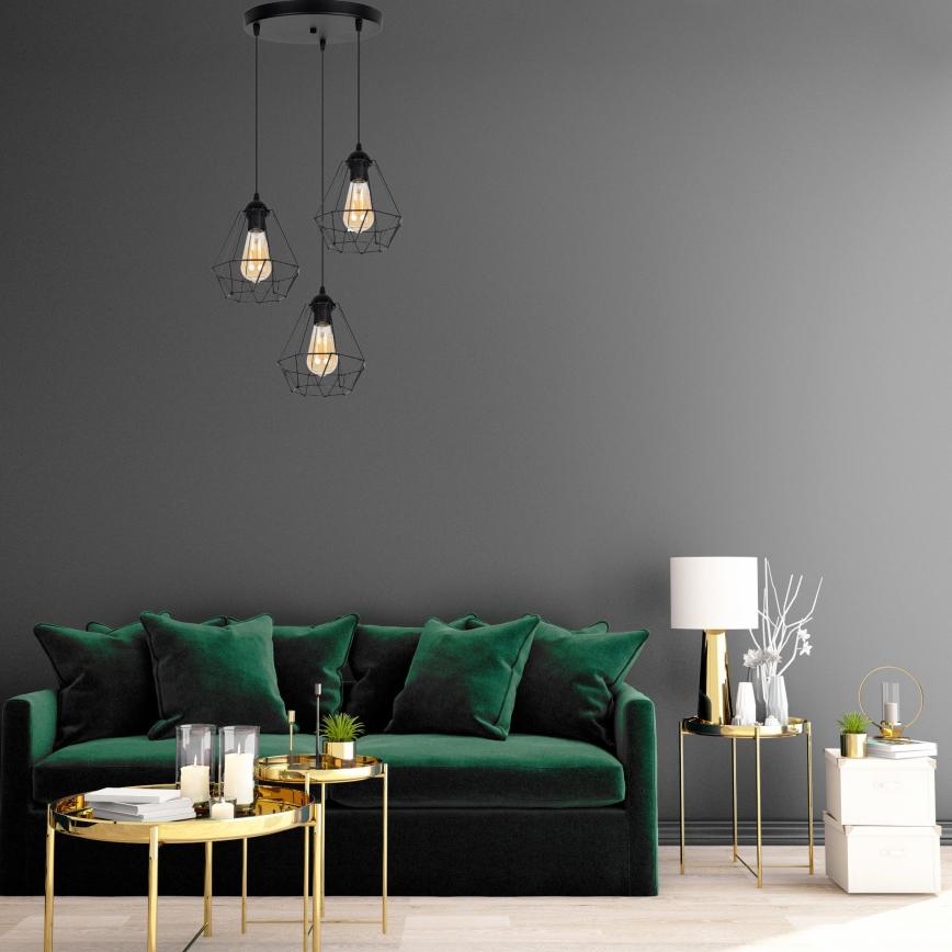 Lustra ar auklu DIAMENT 3xE27/60W/230V