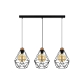 Lustra ar auklu DIAMENT 3xE27/60W/230V ozols