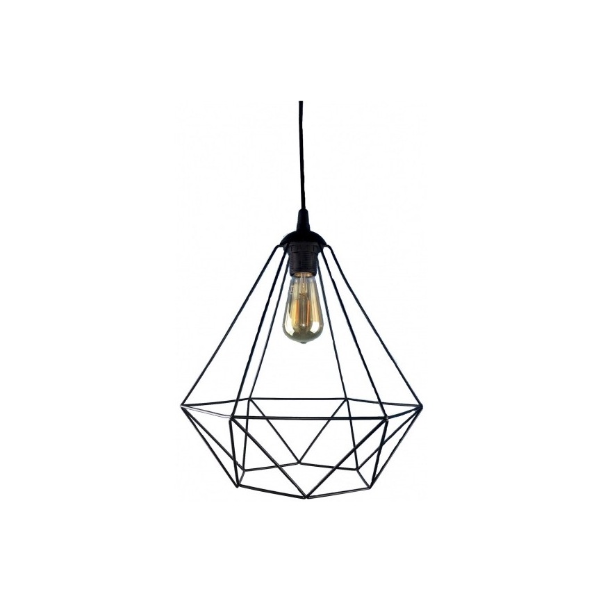 Lustra ar auklu DIAMOND 1xE27/60W/230V melna