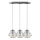 Lustra ar auklu DIAMOND 3xE27/60W/230V pelēka