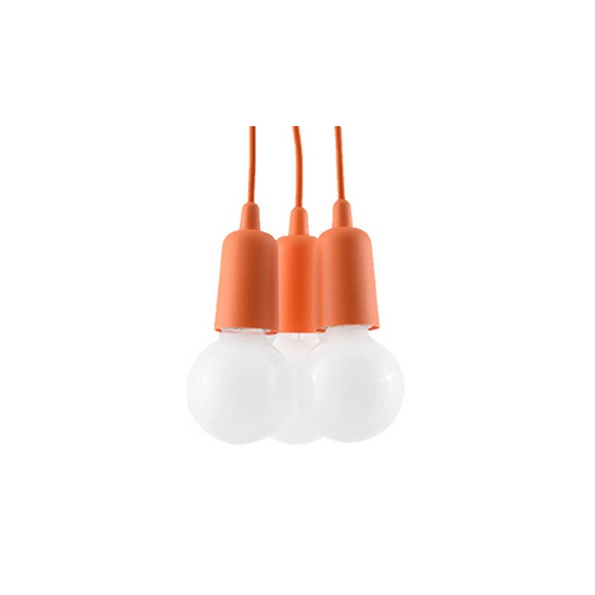 Lustra ar auklu DIEGO 3xE27/60W/230V oranžs