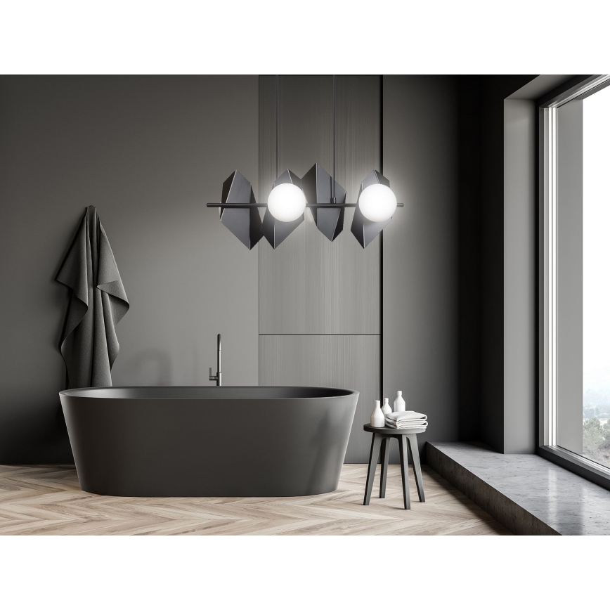 Lustra ar auklu DRIFTON 4xE14/10W/230V melna