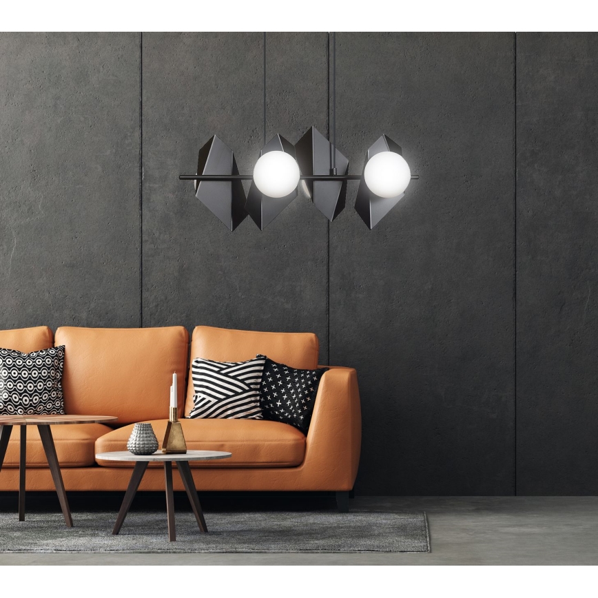 Lustra ar auklu DRIFTON 4xE14/10W/230V melna