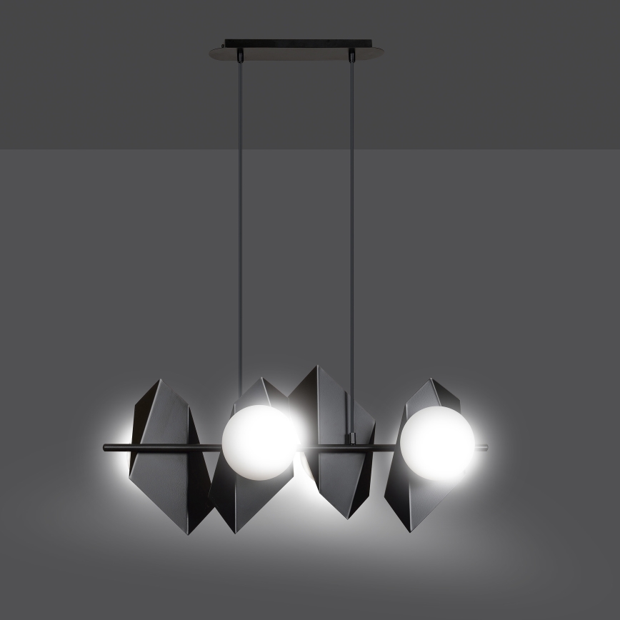 Lustra ar auklu DRIFTON 4xE14/10W/230V melna
