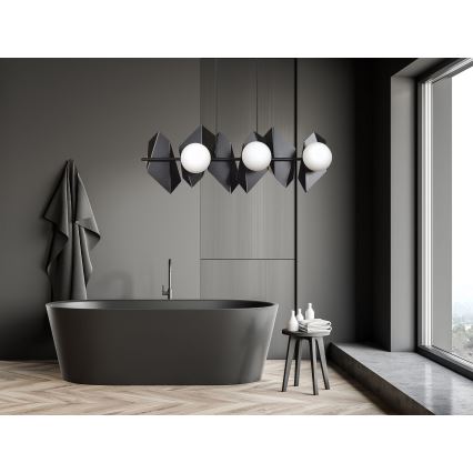 Lustra ar auklu DRIFTON 6xE14/10W/230V melna