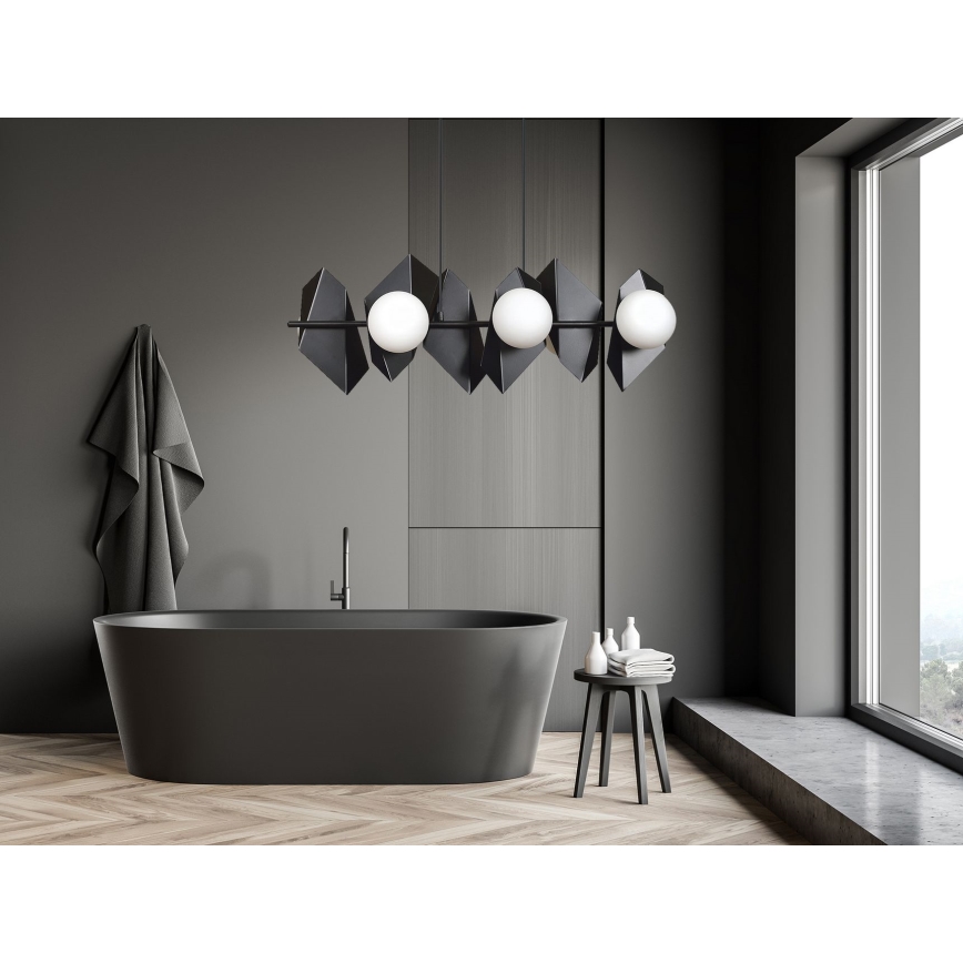 Lustra ar auklu DRIFTON 6xE14/10W/230V melna