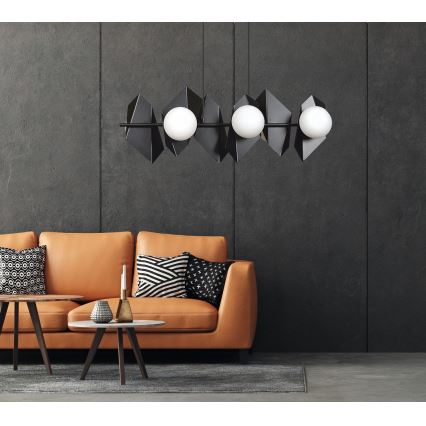 Lustra ar auklu DRIFTON 6xE14/10W/230V melna
