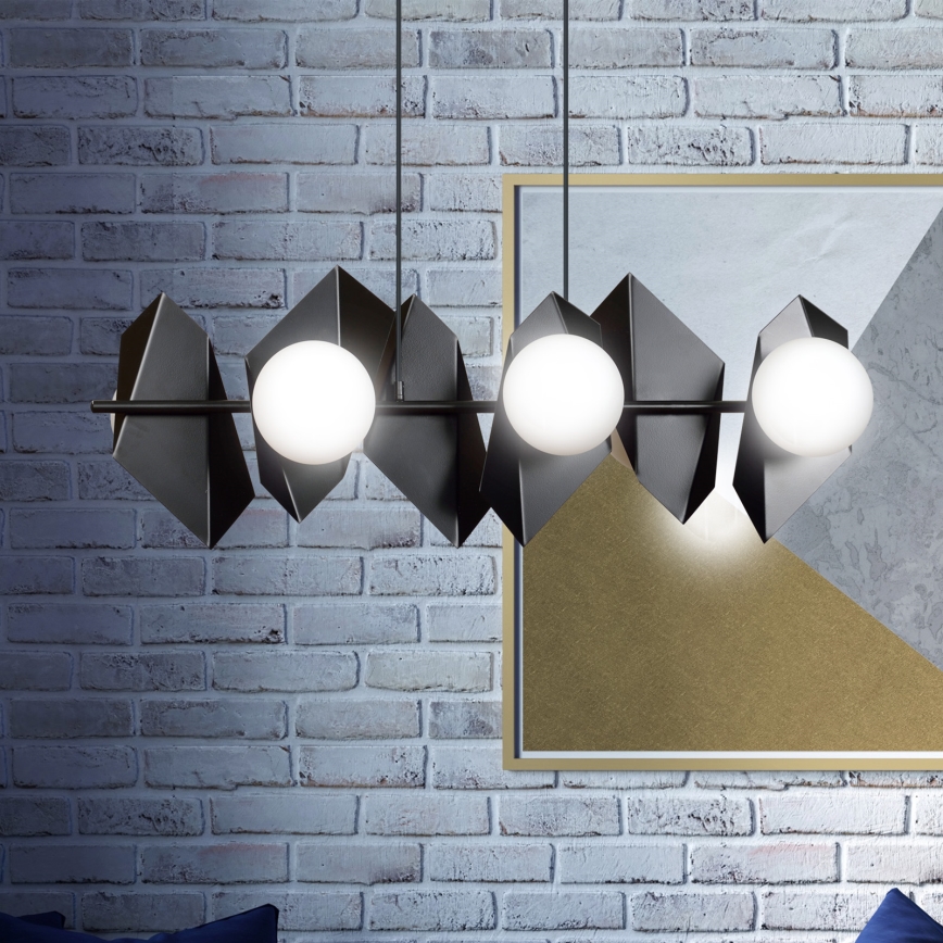 Lustra ar auklu DRIFTON 6xE14/10W/230V melna