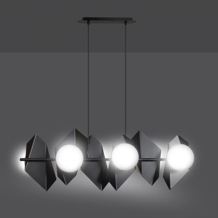 Lustra ar auklu DRIFTON 6xE14/10W/230V melna
