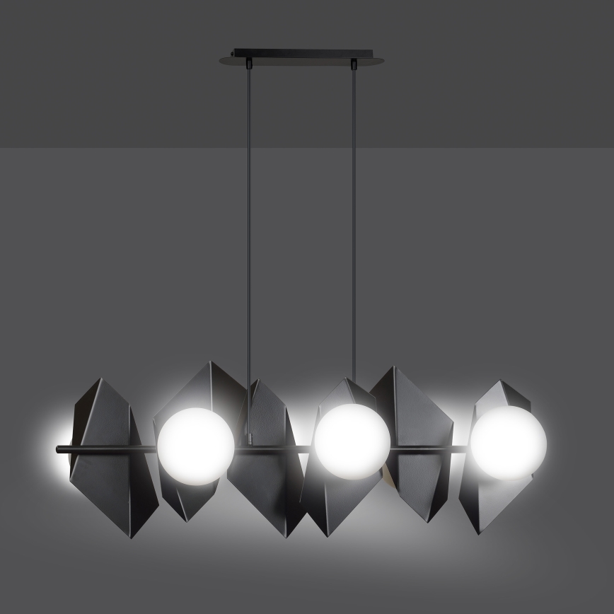 Lustra ar auklu DRIFTON 6xE14/10W/230V melna
