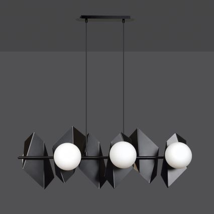 Lustra ar auklu DRIFTON 6xE14/10W/230V melna