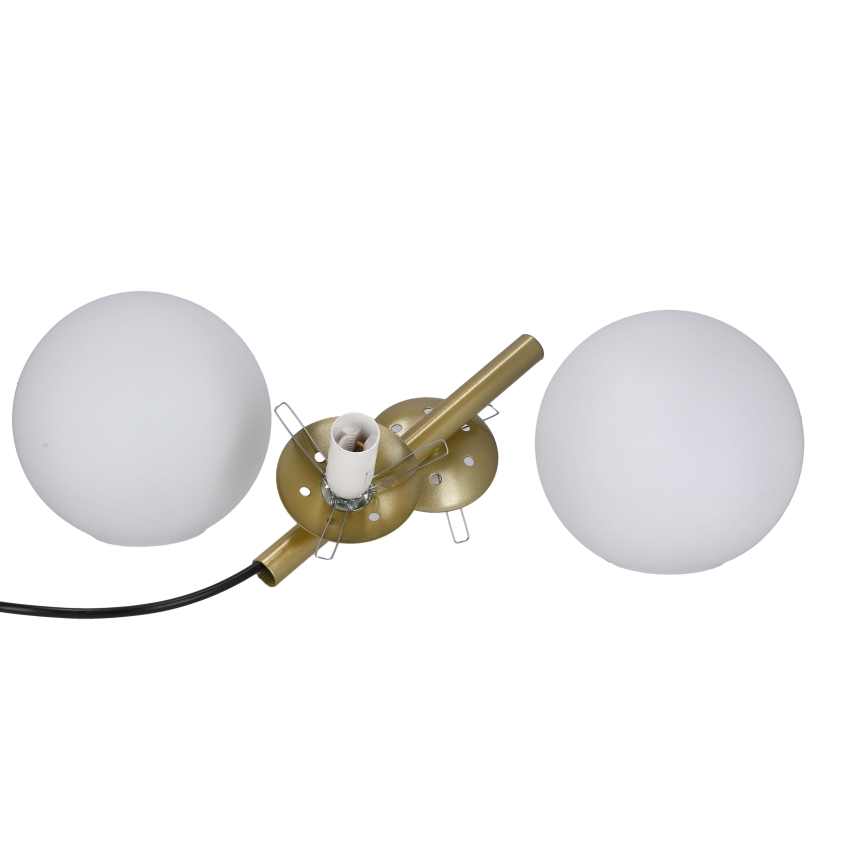 Lustra ar auklu DUO 2xE14/40W/230V zeltaina/melna
