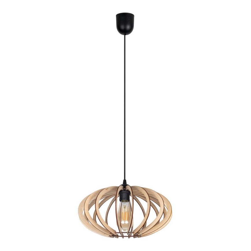 Lustra ar auklu EARTH 1xE27/60W/230V melna/bēša