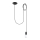 Lustra ar auklu EDISON 1 1xE27/60W/230V melns