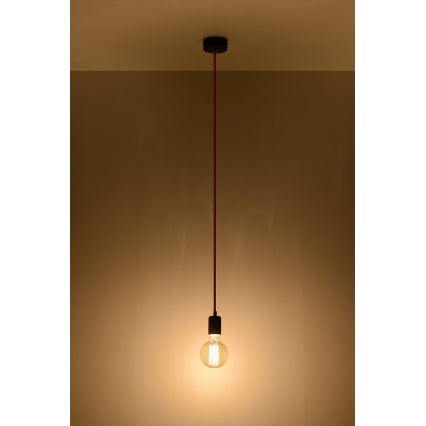 Lustra ar auklu EDISON 1xE27/60W/230V oranža