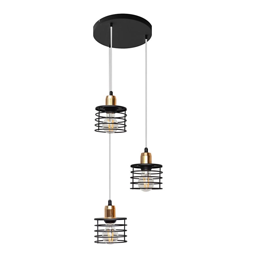 Lustra ar auklu EDISON 3xE27/15W/230V