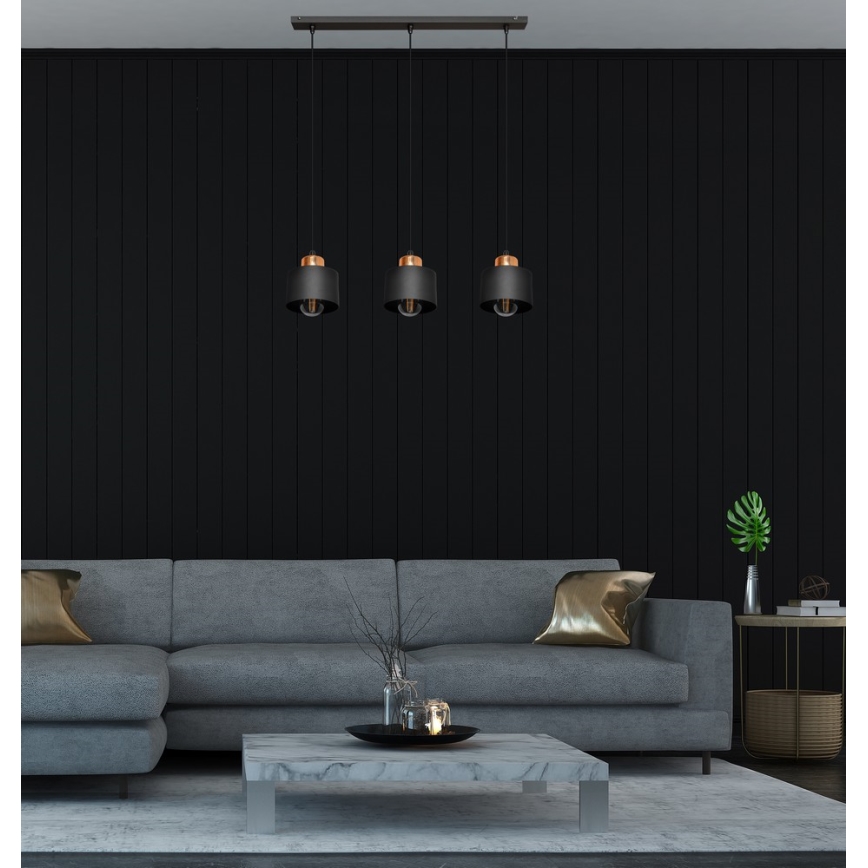 Lustra ar auklu EDISON 3xE27/15W/230V