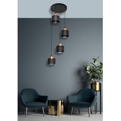 Lustra ar auklu EDISON 4xE27/15W/230V