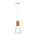 Lustra ar auklu EDMON 1xE27/15W/230V balta
