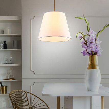 Lustra ar auklu ELENA 1xE27/20W/230V balta