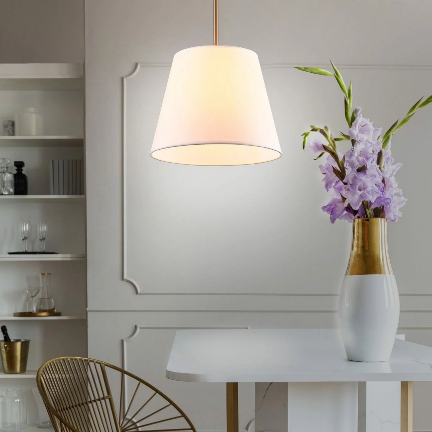 Lustra ar auklu ELENA 1xE27/20W/230V balta