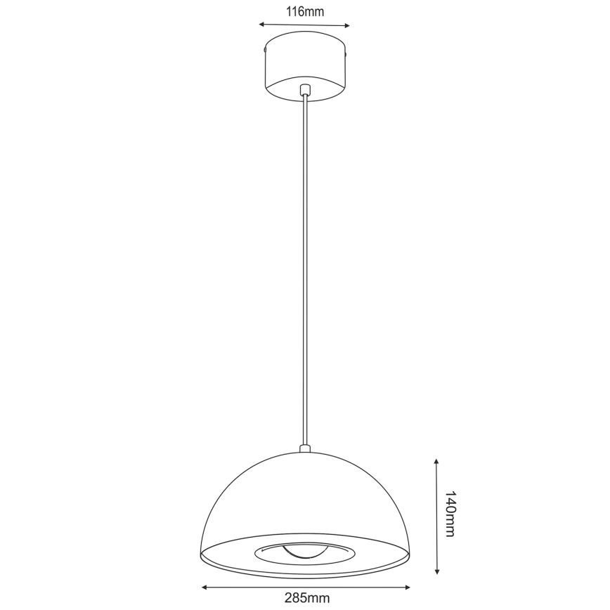 Lustra ar auklu ELGUND 1xE27/15W/230V bēša
