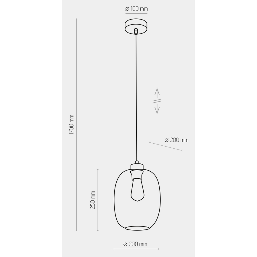 Lustra ar auklu ELIO 1xE27/15W/230V zila