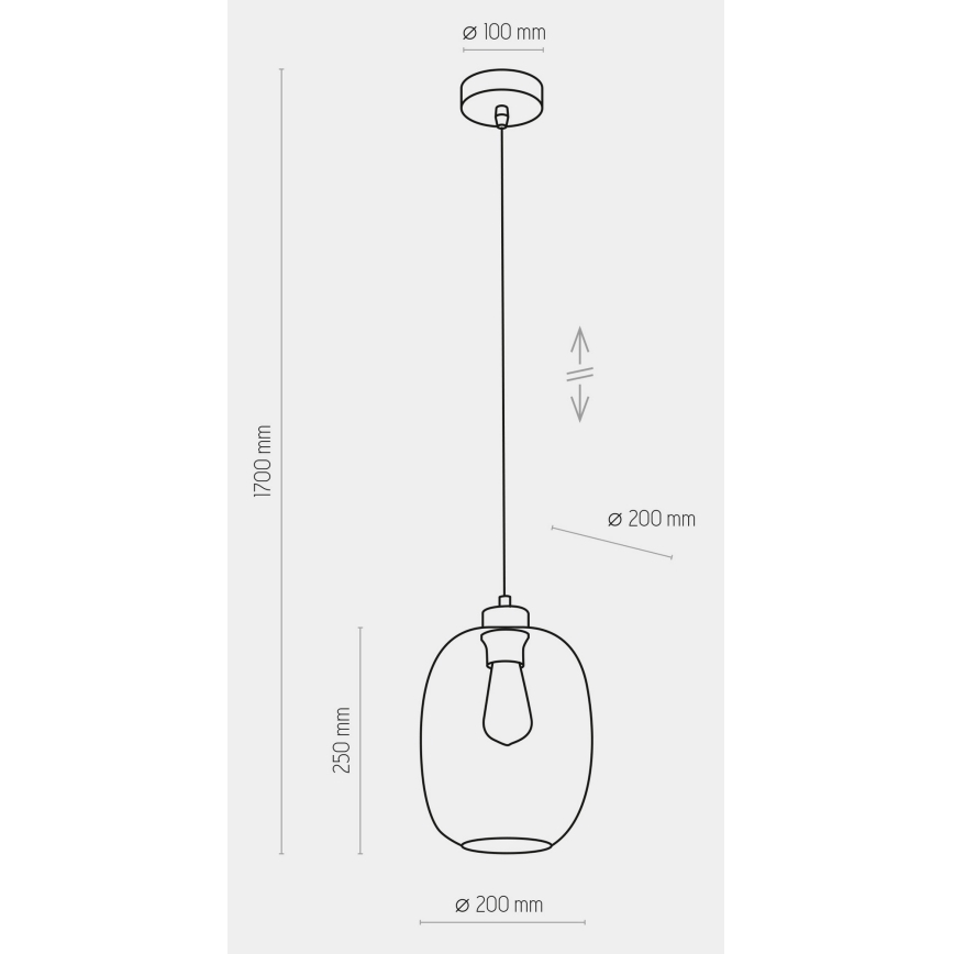 Lustra ar auklu ELIO 1xE27/60W/230V rozā