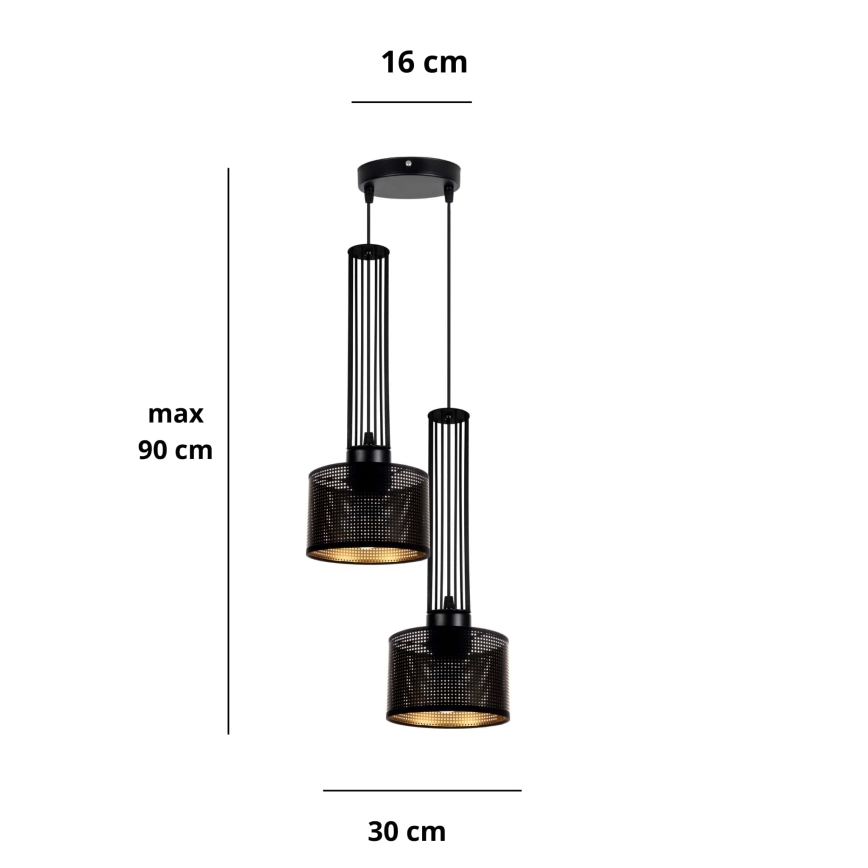 Lustra ar auklu ELIS 2xE27/60W/230V d. 30 cm