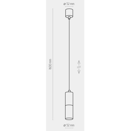 Lustra ar auklu ELIT 1xGU10/10W/230V melna