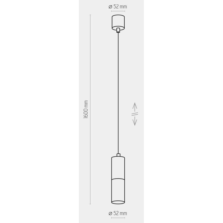 Lustra ar auklu ELIT 1xGU10/10W/230V melna