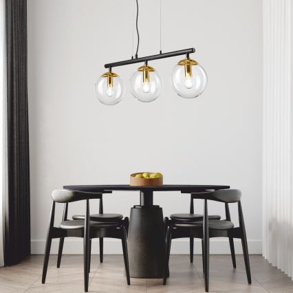 Lustra ar auklu ELOISE 3xE14/15W/230V
