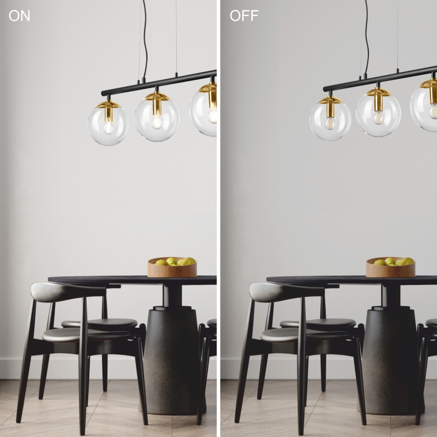 Lustra ar auklu ELOISE 3xE14/15W/230V