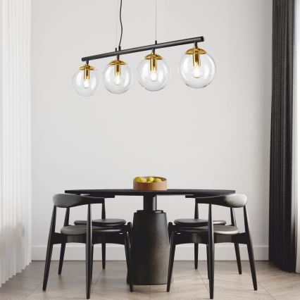 Lustra ar auklu ELOISE 4xE14/15W/230V