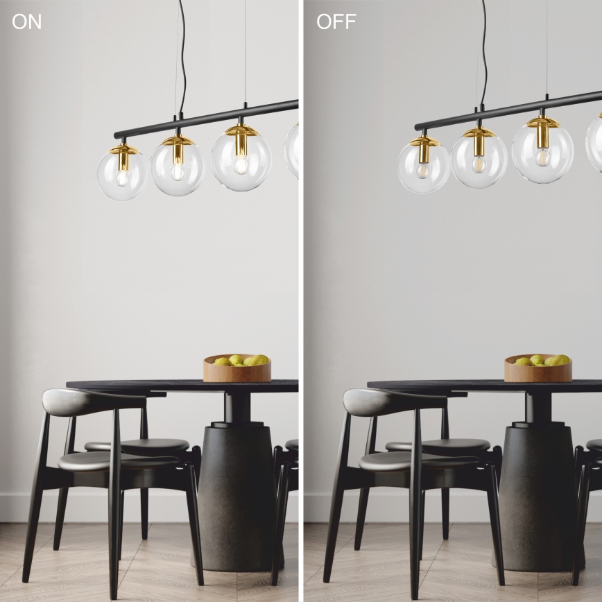 Lustra ar auklu ELOISE 4xE14/15W/230V