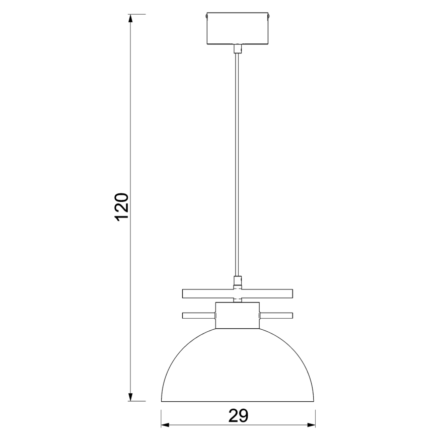 Lustra ar auklu ESTATE 1xE27/15W/230V zila