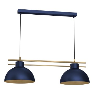 Lustra ar auklu ESTATE 2xE27/15W/230V zila